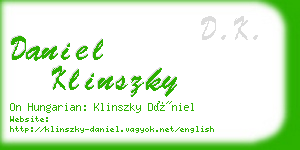 daniel klinszky business card